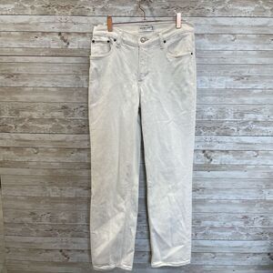 Abercrombie & Fitch Womens  4s/27 Jeans 90s Straight Low‎ Rise Pants Cream Ivory